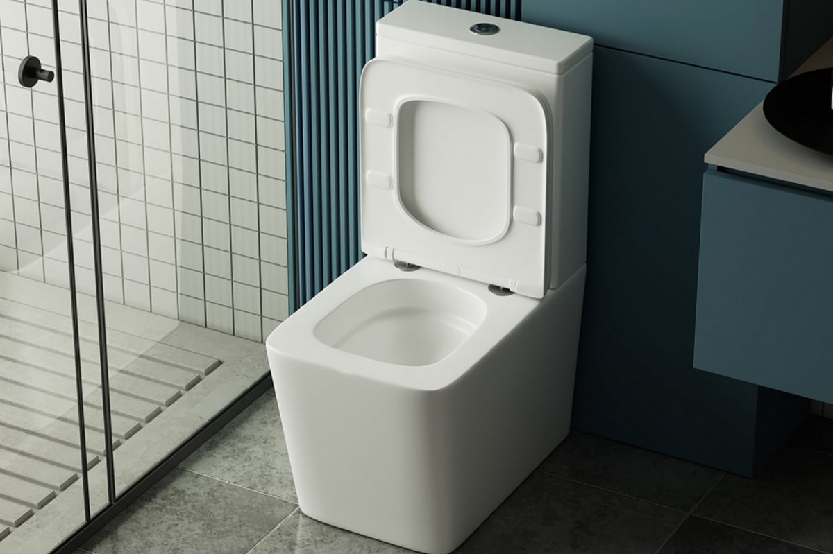 Унитаз ABBER Rechteck AC1210T компакт белый, безободковый, смыв торнадо 3