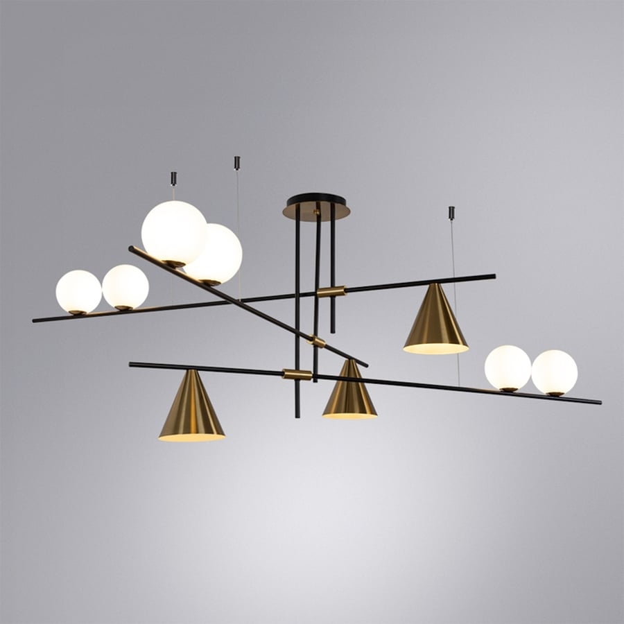 Люстра на штанге Arte Lamp JACOB A7029PL-9BK 4