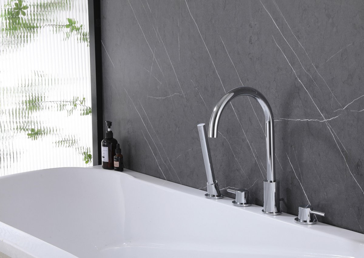 Смеситель ABBER Wasser Kreis AF8113 на борт ванны, хром 2