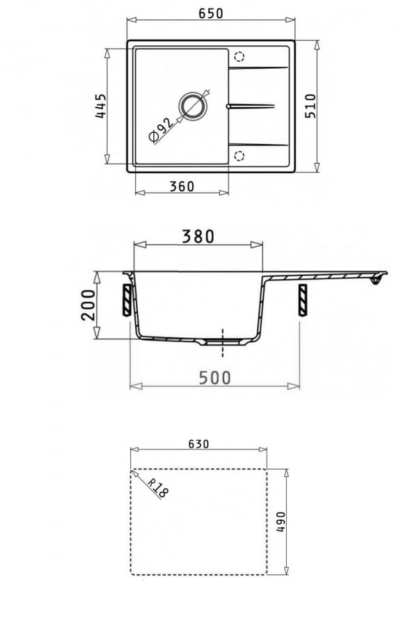 Кухонная мойка ABBER Quarz AQ2903G серый 6