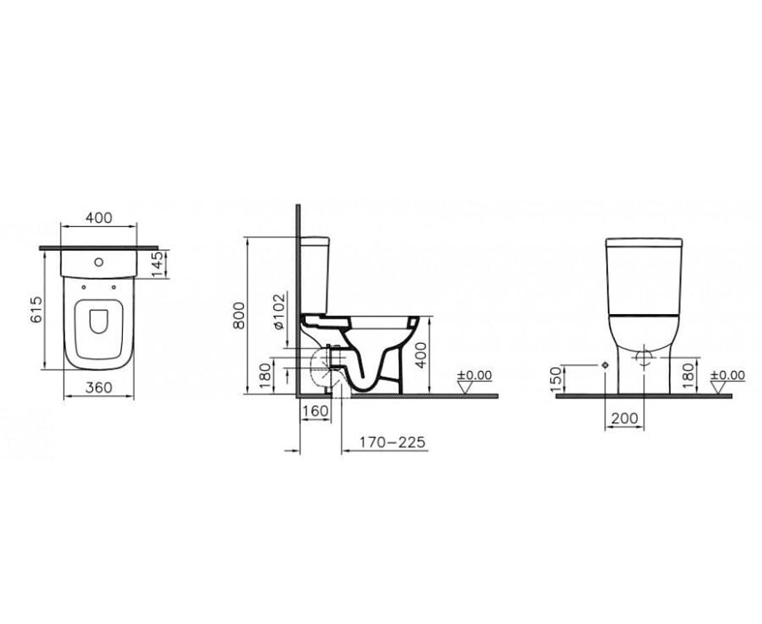 S20 унитаз (OB)+бачок+сид.(микролифт) Vitra 9819B003-7202 3