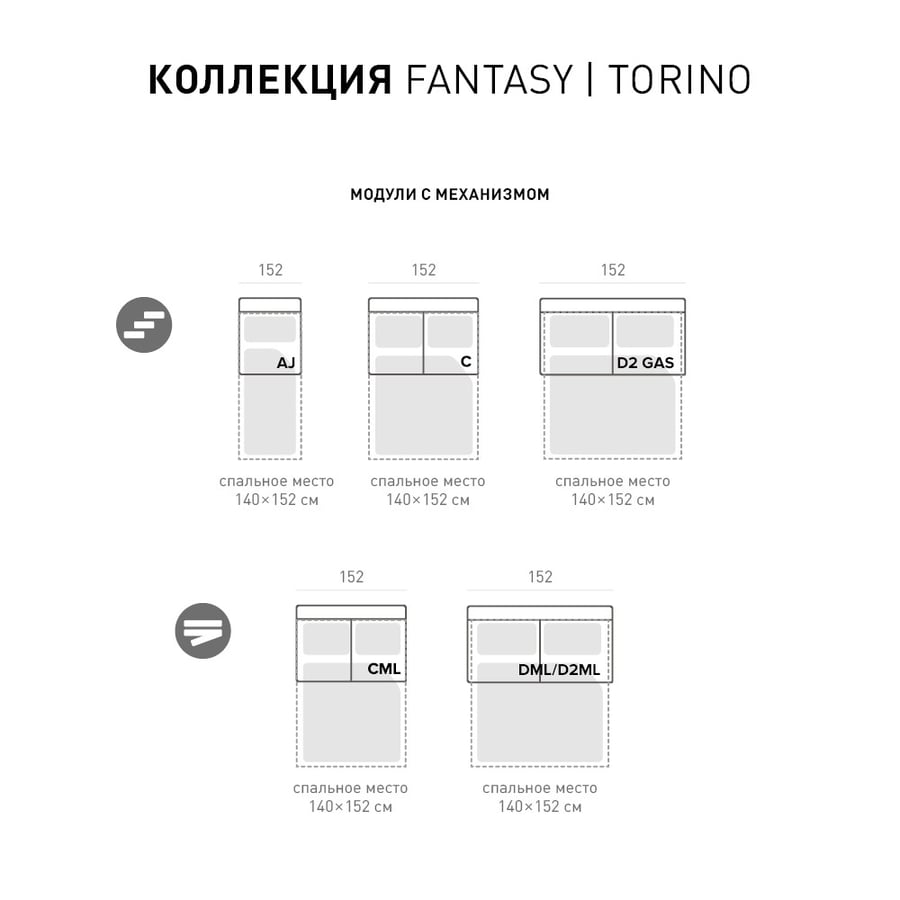 Прямой диван  TORINO 5