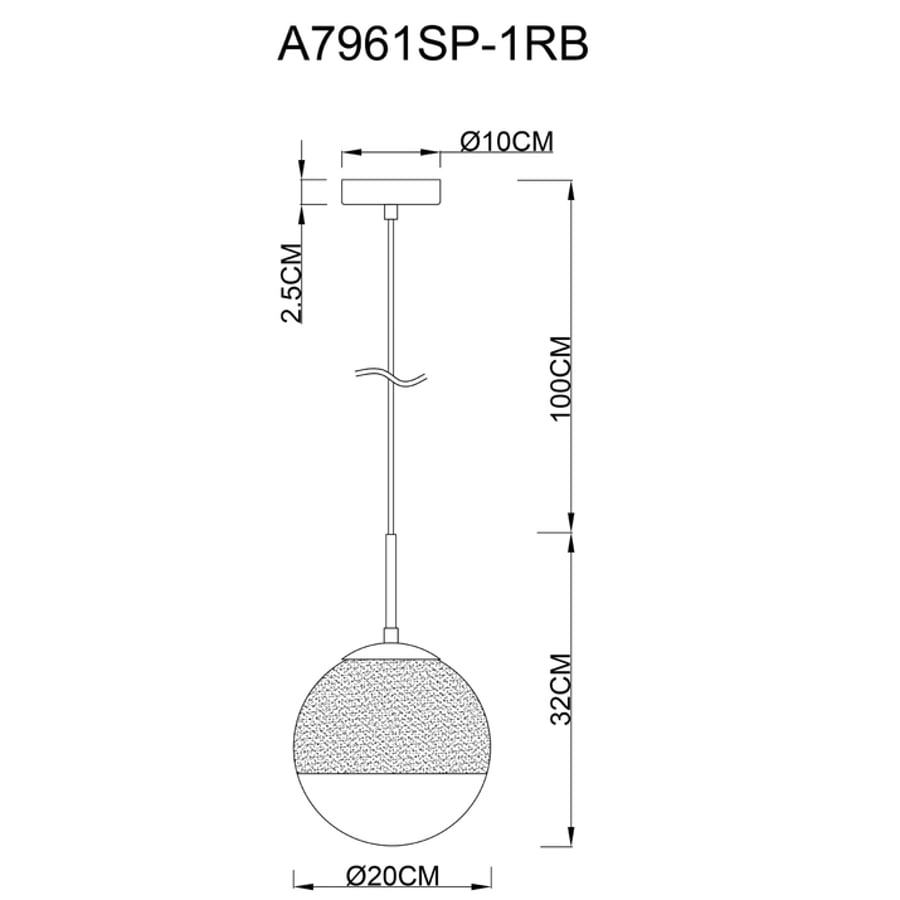 Подвесной светильник Arte Lamp JUPITER copper A7961SP-1RB 3