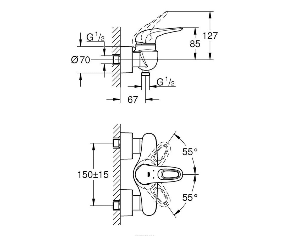 Смеситель для душа Grohe 33590003 2