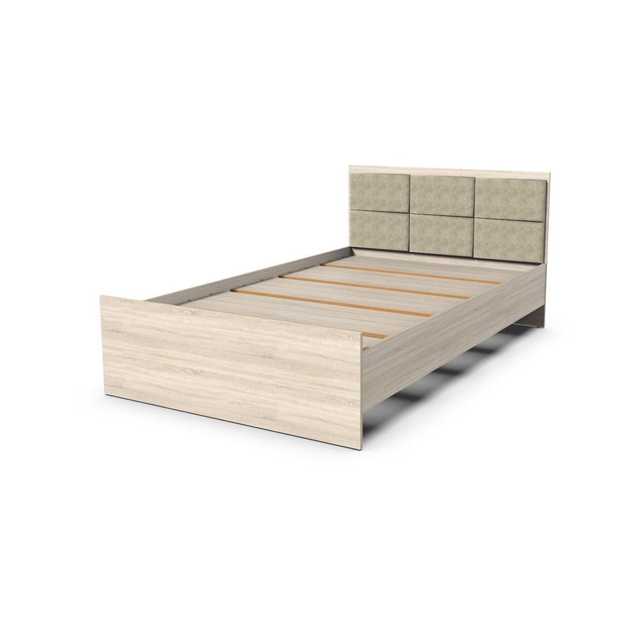 Кровать полутороспальная с матрасом Eco M12 Дуб 102 Comfort 5