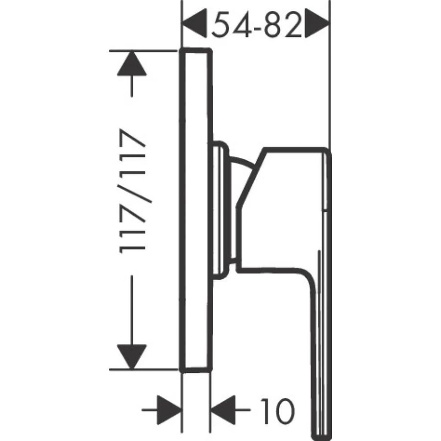 Смеситель для душа, хром Hansgrohe Vernis Shape 71658000 3