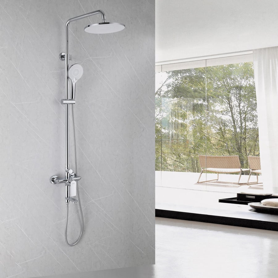 Душевая стойка ABBER Weiss Insel AF8016L с изливом, хром 2