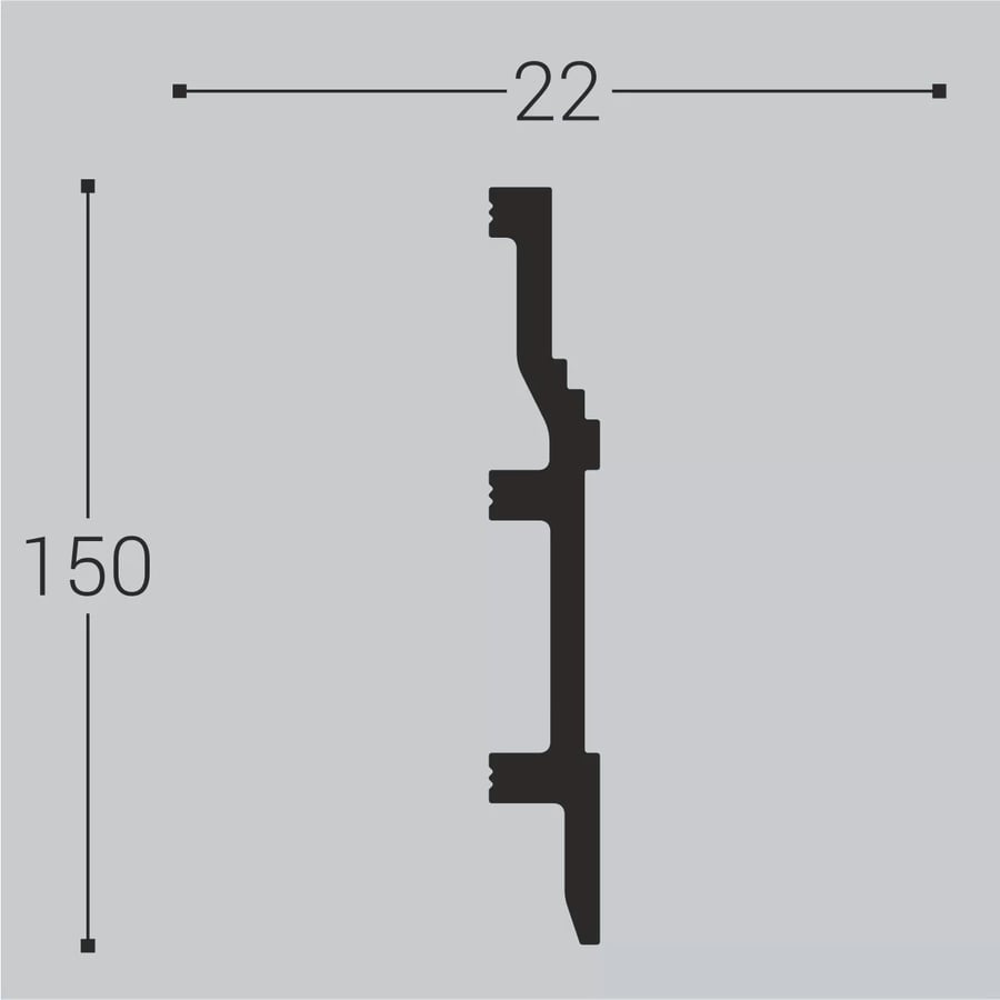 Плинтус напольный XPS  П8 150х22 2