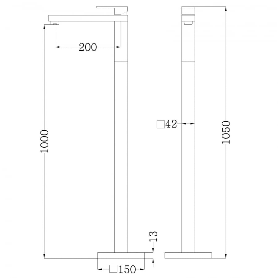 Смеситель ABBER Daheim AF8241W напольный для раковины, белый матовый 4