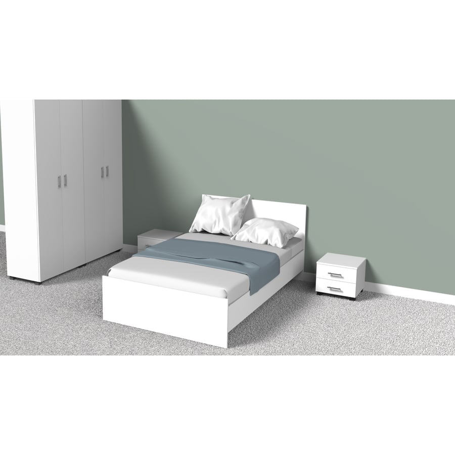 Кровать полутороспальная с матрасом Eco K12 Белый Comfort 2