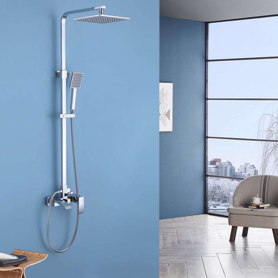 Душевая стойка ABBER Wasserfall AF8616L с изливом, хром 2