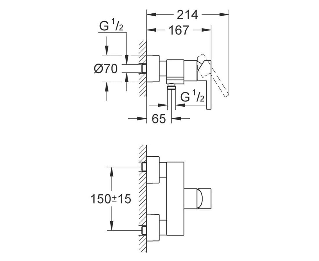 Смеситель для душа Lineare 33865000 Grohe 3