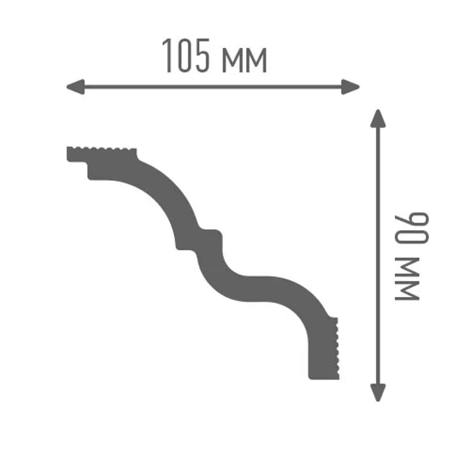 Плинтус потолочный T105/90 2