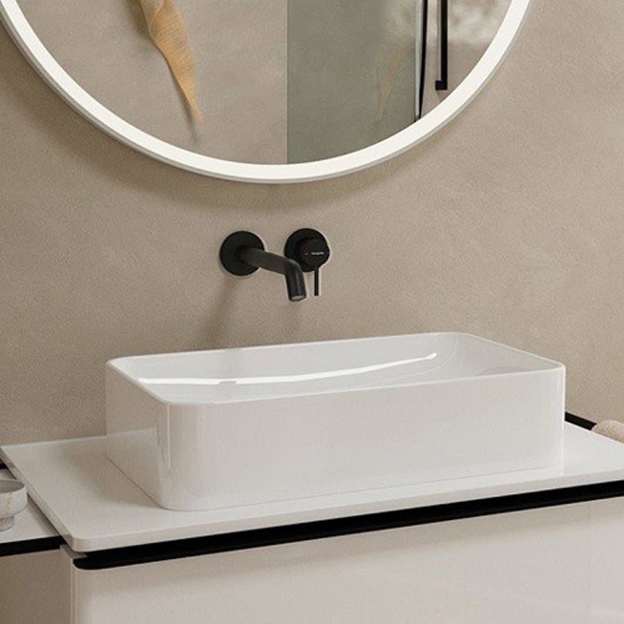 Смеситель для раковины, на 2 отверстия, черный Hansgrohe Tecturis S  2