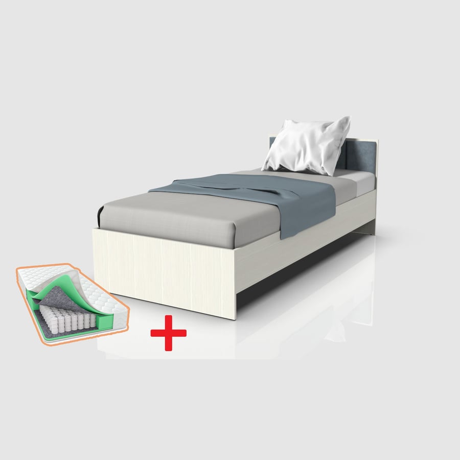Кровать односпальная с матрасом Eco M09 Бодега 102 Comfort
