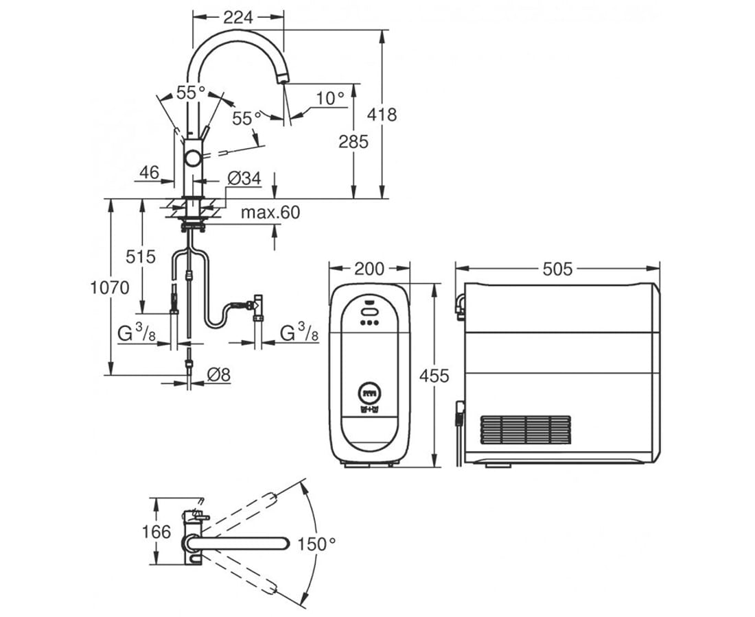 Смеситель для кухни в комплекте с фильтром Grohe 31455000 5