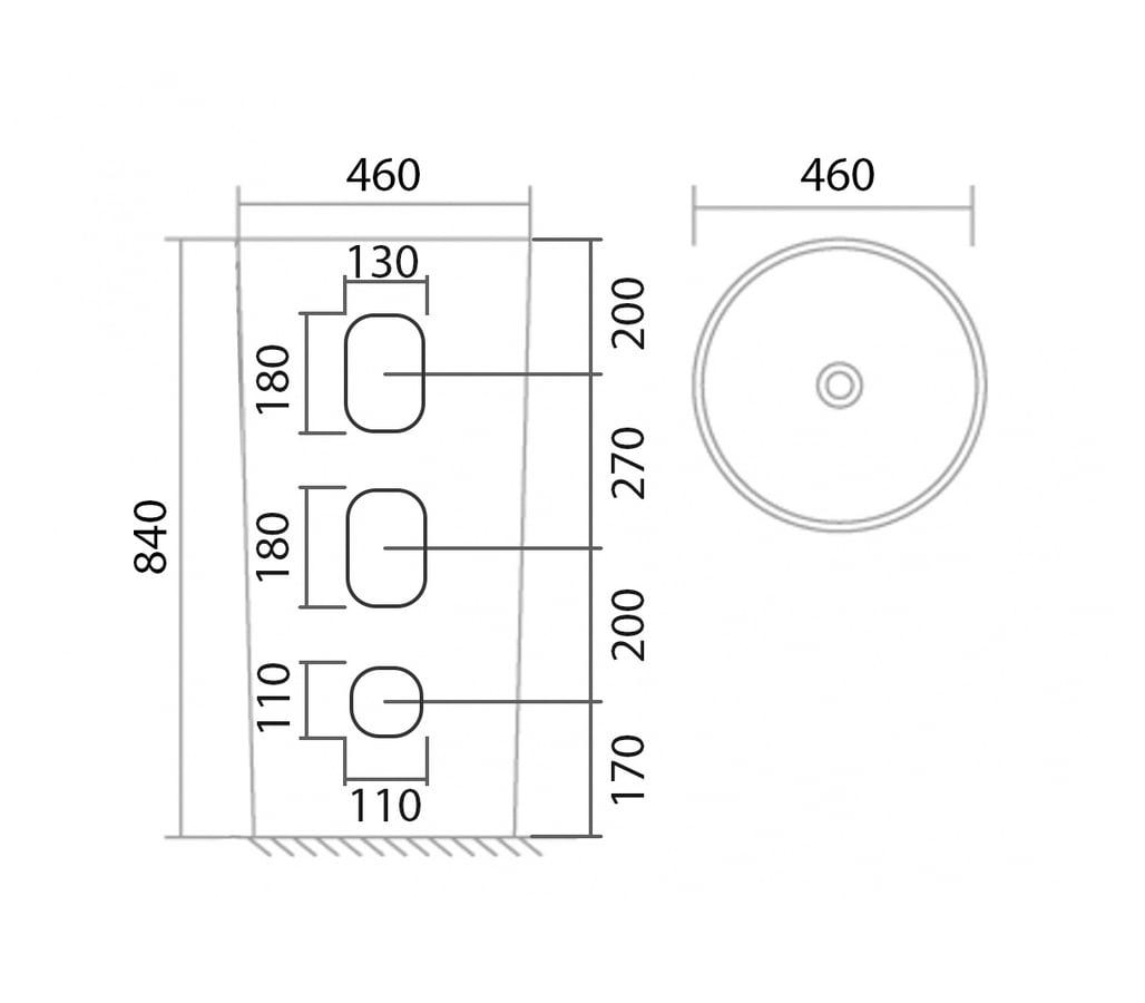 Раковина отдельностоящая ABBER Bequem AC2133 белая 5