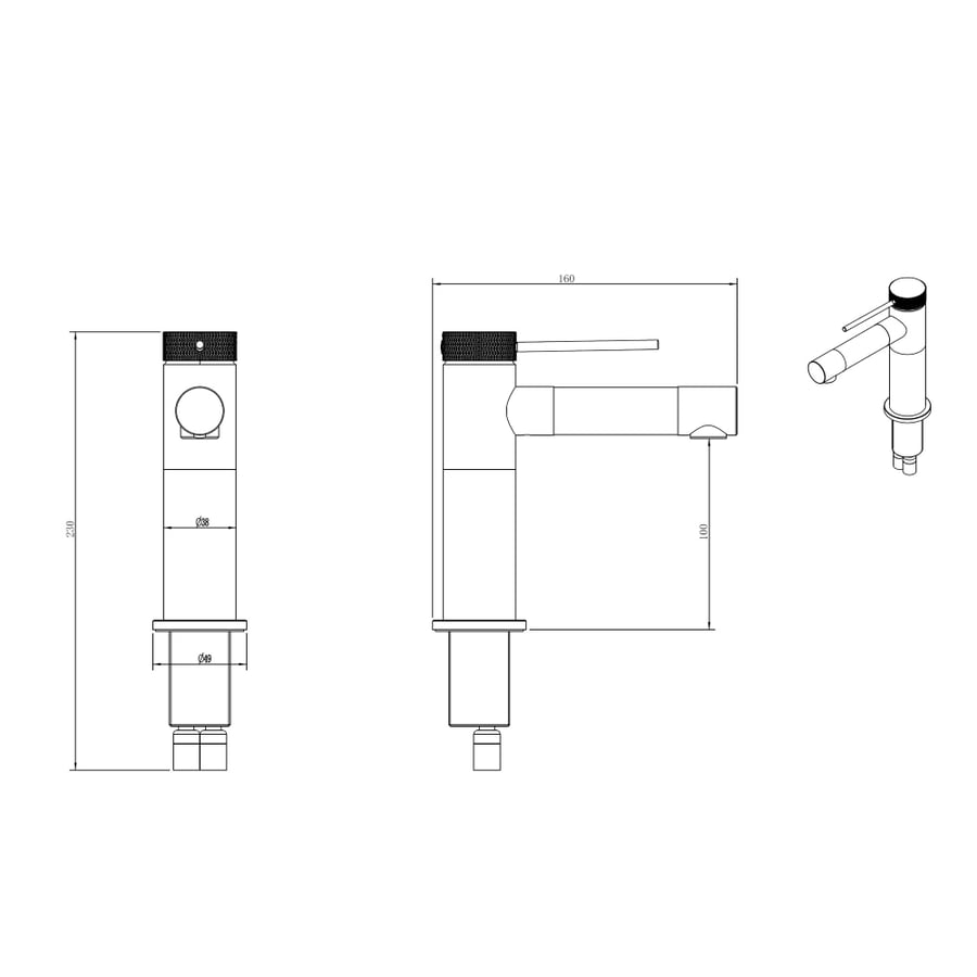 Смеситель ABBER Emotion 316 AF8810BST для раковины, брашированная сталь 3