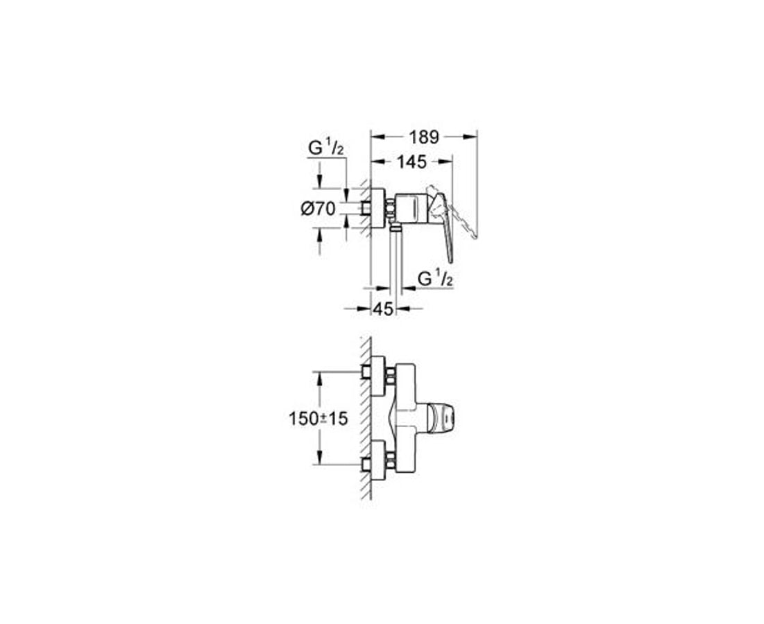 Смеситель для душа Europlus 33577002 Grohe 2