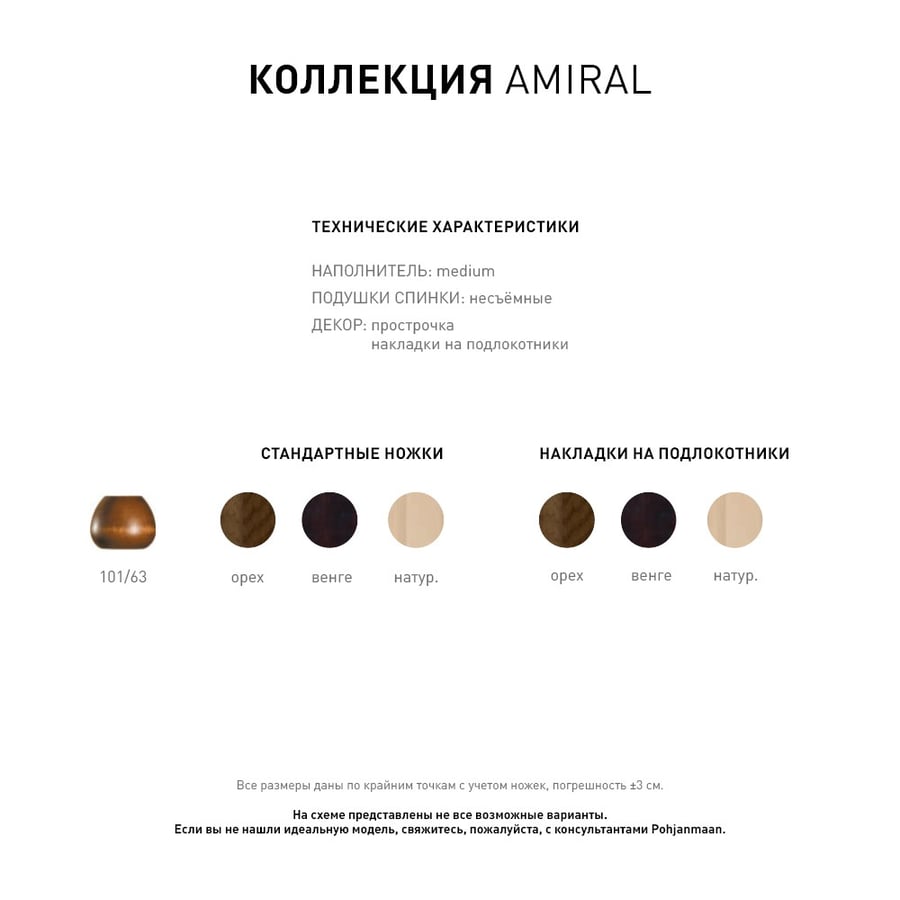 Прямой диван  AMIRAL 2
