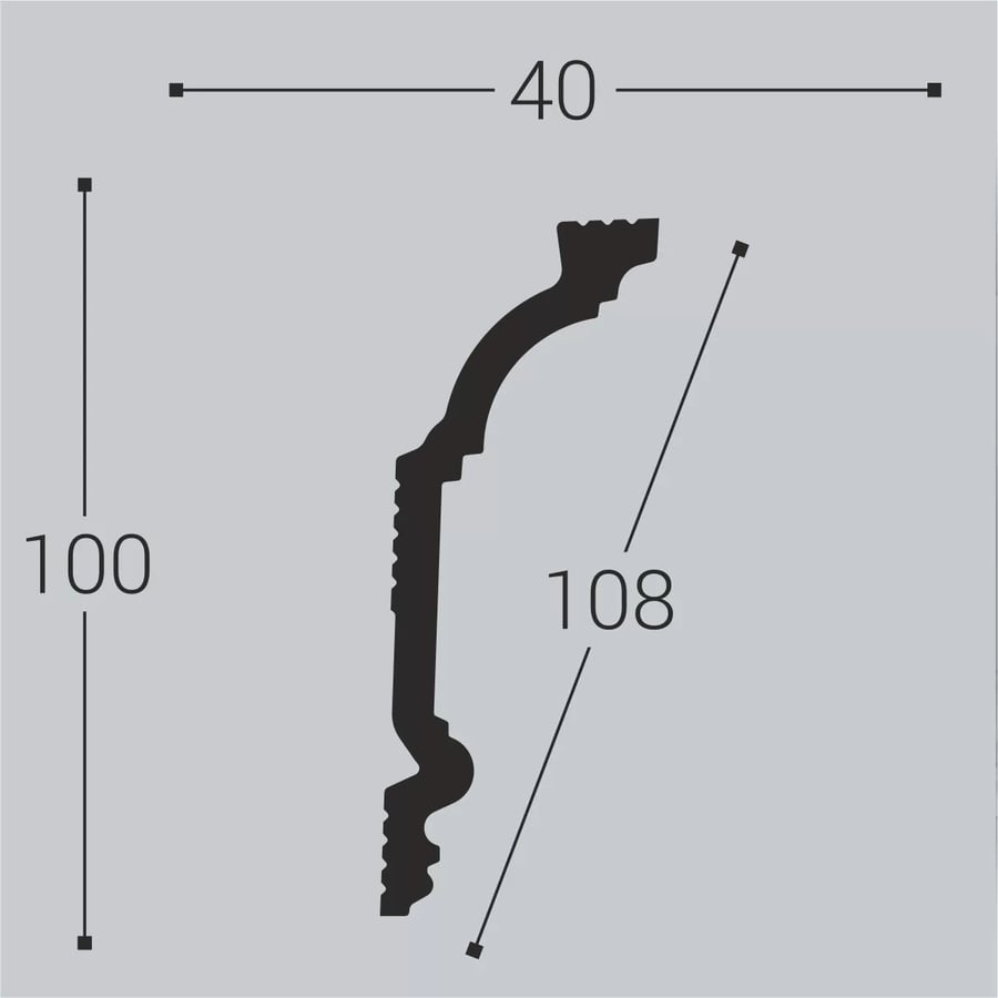 Карниз потолочный XPS К3 100x40 2